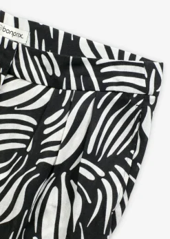 bonprix bonprix Pantalón palazzo con cintura cómoda Negro-blanco lana Clearance