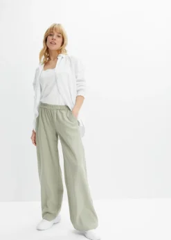 bonprix bonprix Pantalón palazzo de lino Hot