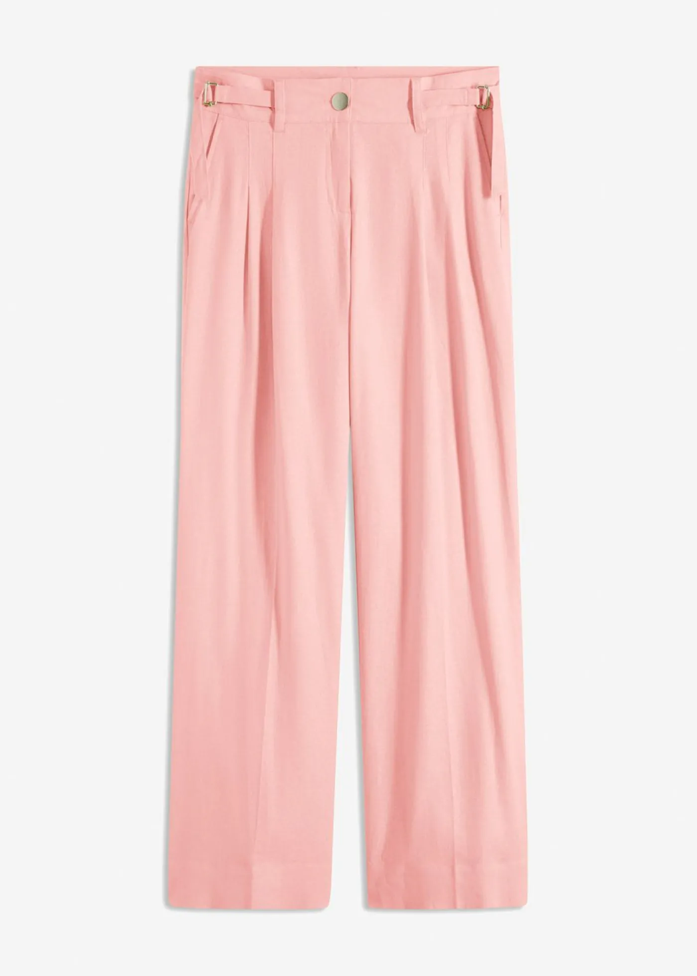 bonprix bonprix Pantalón palazzo de mezcla de lino ligero rosa pálido Hot