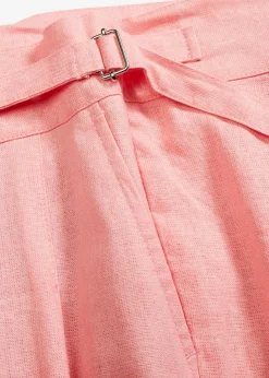 bonprix bonprix Pantalón palazzo de mezcla de lino ligero rosa pálido Hot