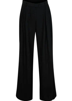 bonprix bonprix Pantalón palazzo de mezcla ligera de viscosa y lino Negro Online