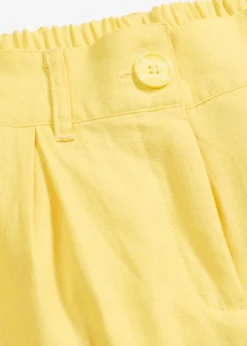 bonprix bonprix Pantalón palazzo de mezcla de lino Amarillo suave Best