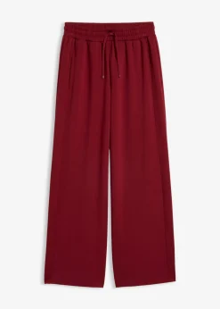 bonprix bonprix Pantalón palazzo de neopreno suave Rojo rubí Best