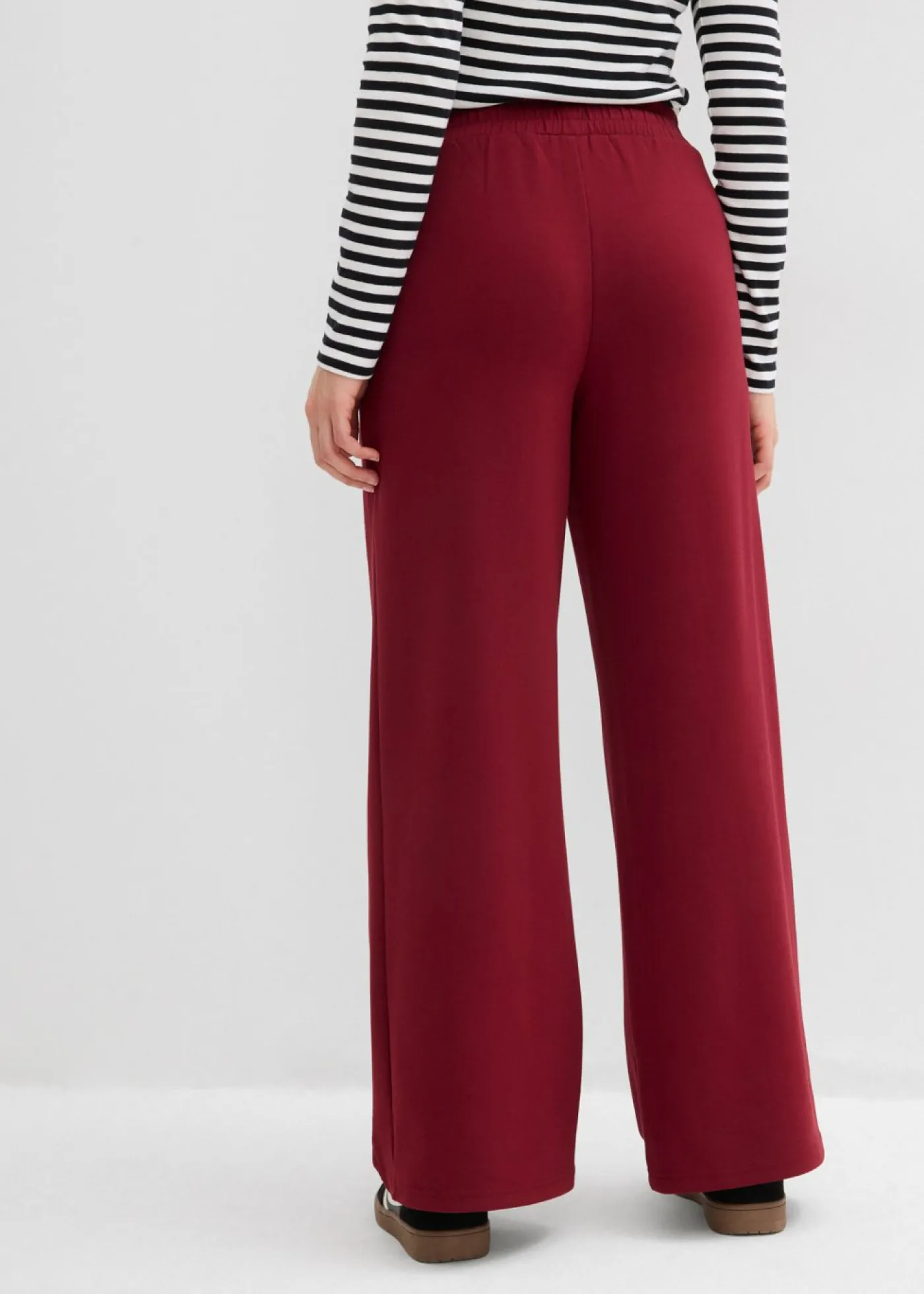 bonprix bonprix Pantalón palazzo de neopreno suave Rojo rubí Best