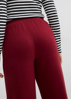bonprix bonprix Pantalón palazzo de neopreno suave Rojo rubí Best