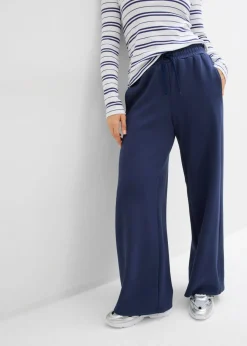 bonprix bonprix Pantalón palazzo de neopreno suave Azul marino Outlet