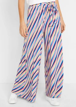 bonprix bonprix Pantalón Palazzo de punto de mezcla de viscosa Multicolor de rayas Online
