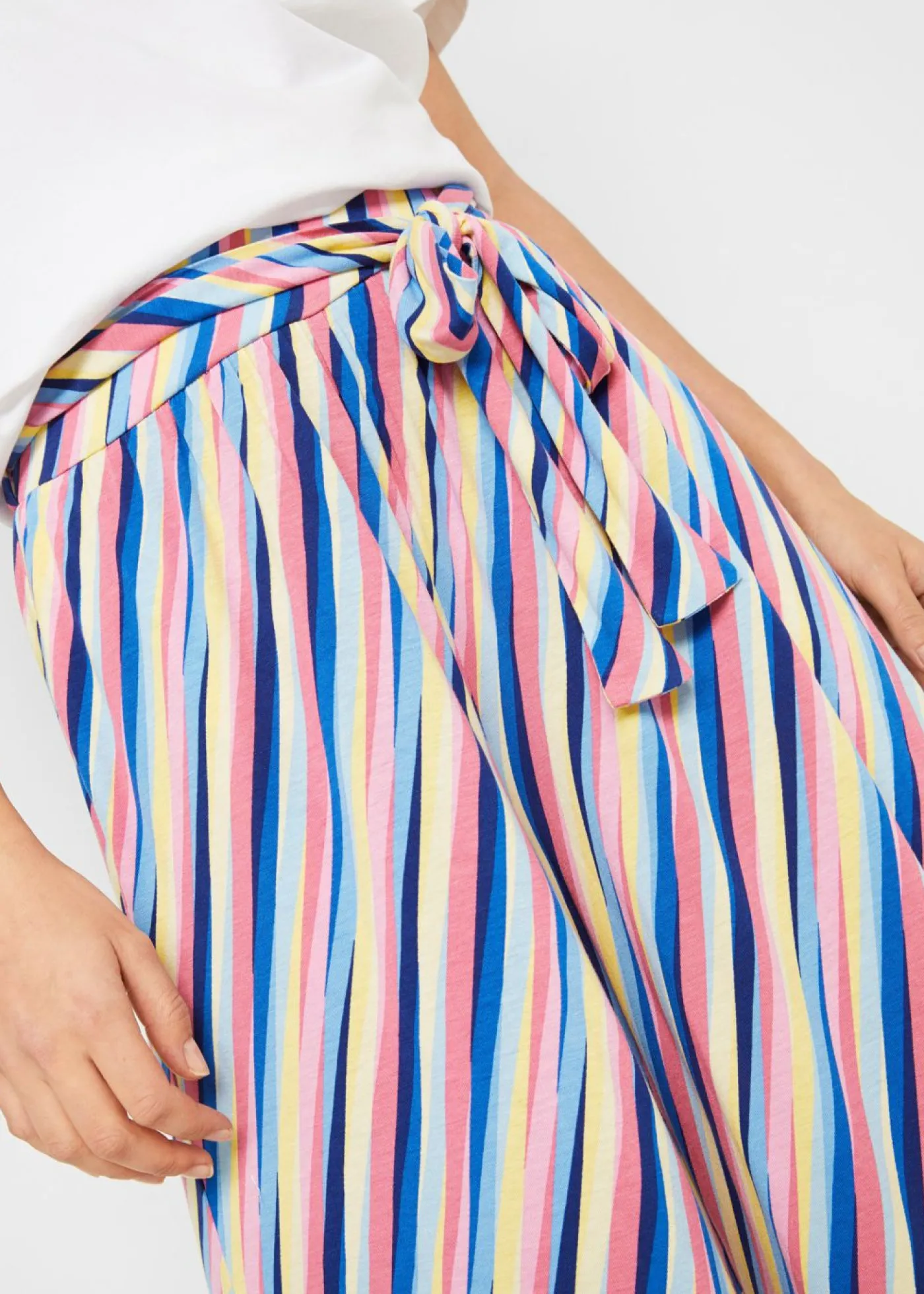 bonprix bonprix Pantalón Palazzo de punto de mezcla de viscosa Multicolor de rayas Online