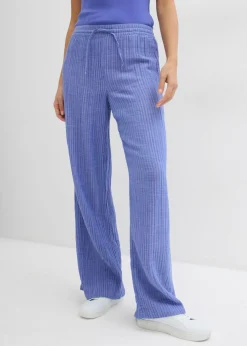 bonprix bonprix Pantalón palazzo de rayas azul violaceo-azul genciana con rayas Best