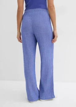 bonprix bonprix Pantalón palazzo de rayas azul violaceo-azul genciana con rayas Best