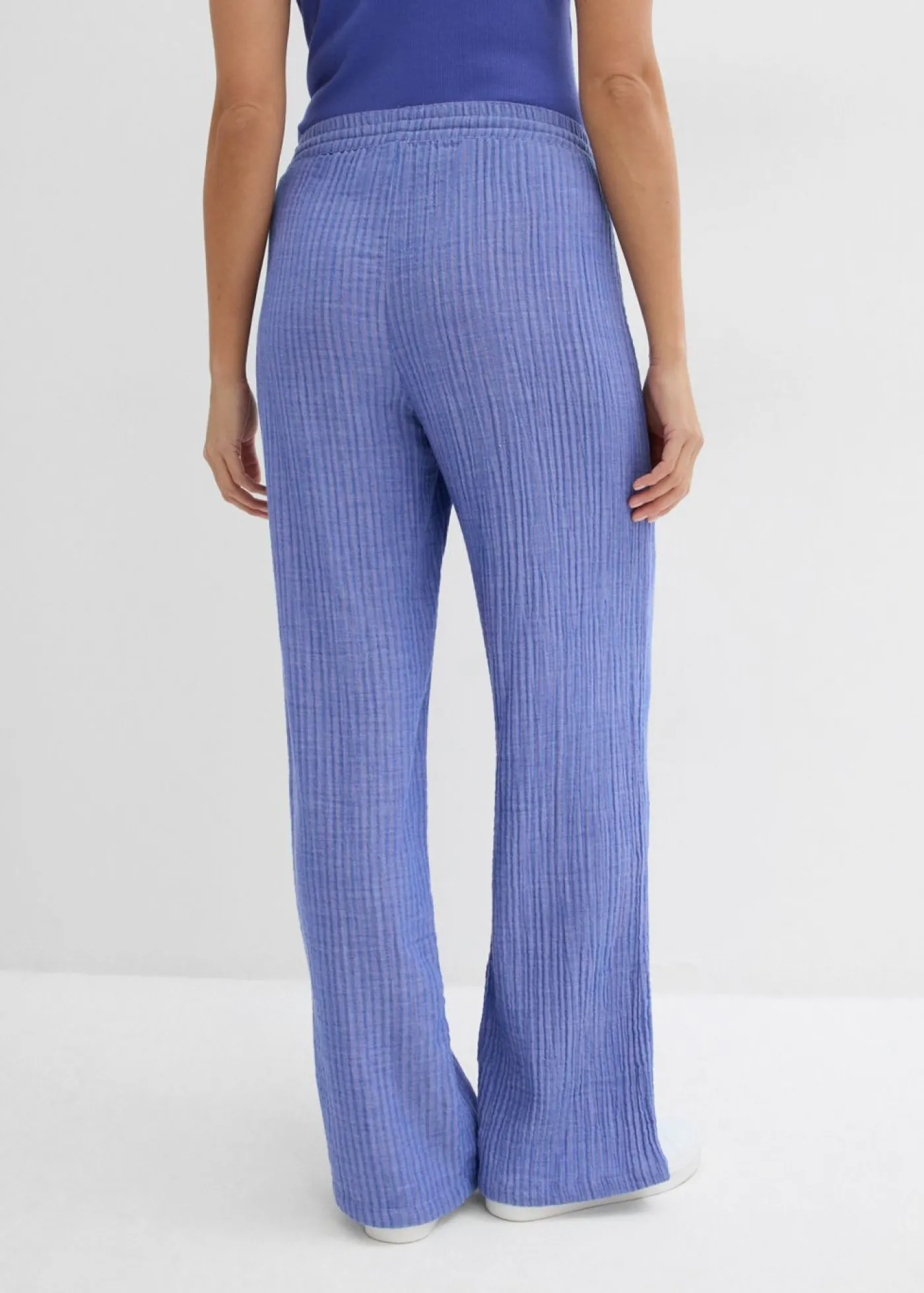 bonprix bonprix Pantalón palazzo de rayas azul violaceo-azul genciana con rayas Best