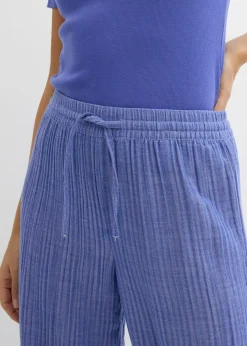 bonprix bonprix Pantalón palazzo de rayas azul violaceo-azul genciana con rayas Best