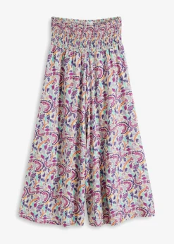 bonprix bonprix Pantalón Palazzo de viscosa fluida lavanda ahumado con patrón paisley Best