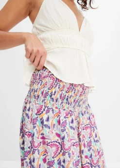 bonprix bonprix Pantalón Palazzo de viscosa fluida lavanda ahumado con patrón paisley Best