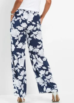 bonprix bonprix Pantalón Palazzo de viscosa fluida Negro Discount