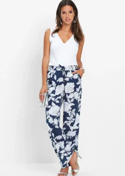 bonprix bonprix Pantalón Palazzo de viscosa fluida Negro Discount