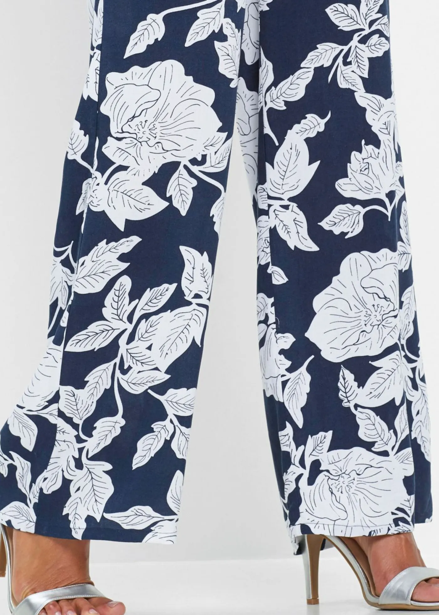 bonprix bonprix Pantalón Palazzo de viscosa fluida Negro Discount