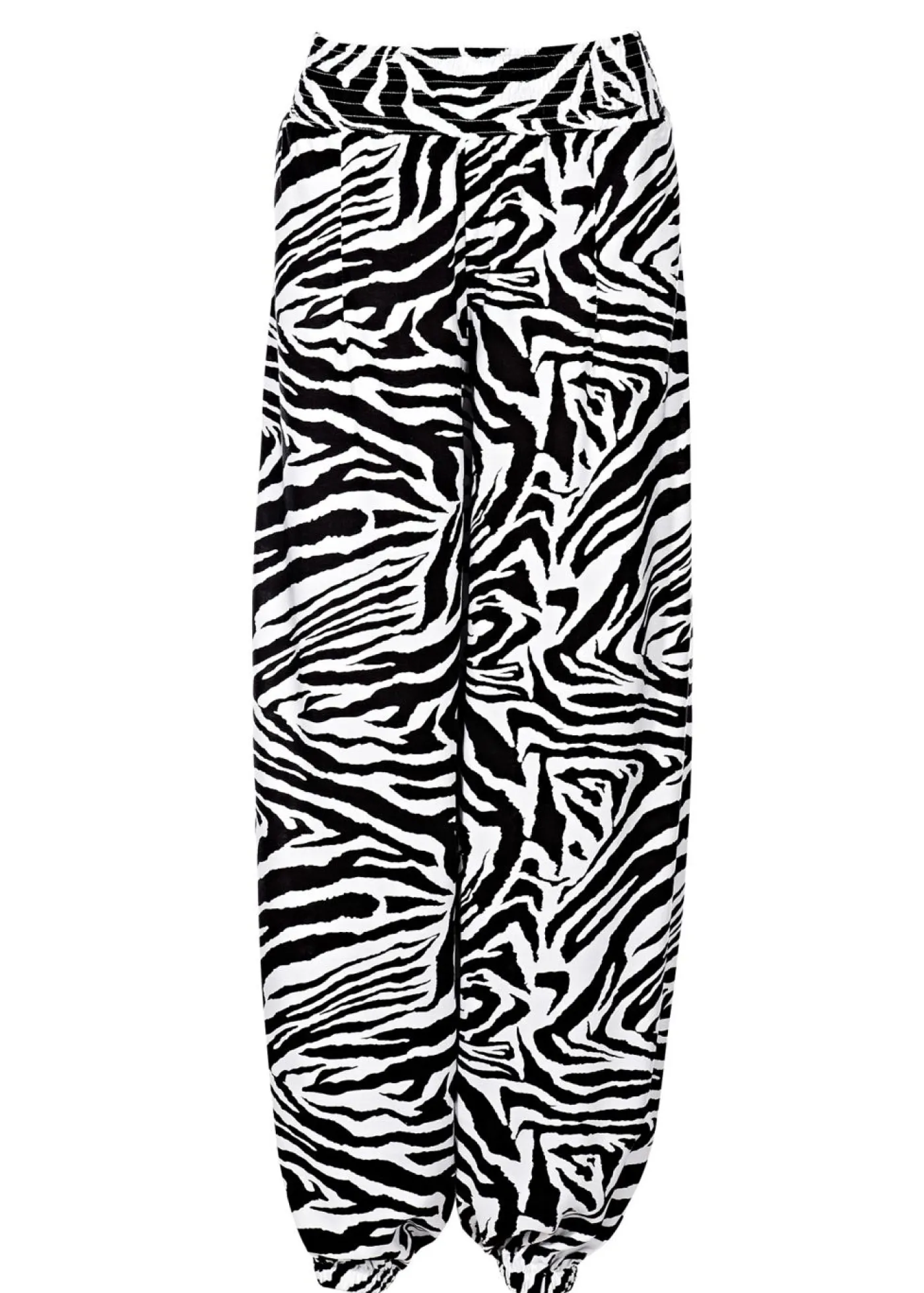 bonprix bonprix Pantalón Palazzo de viscosa fluida Negro con estampado de cebra New