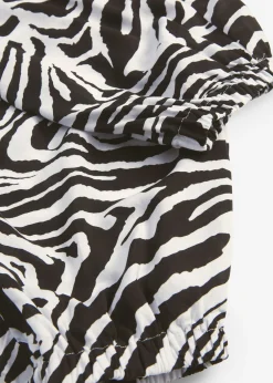 bonprix bonprix Pantalón Palazzo de viscosa fluida Negro con estampado de cebra New