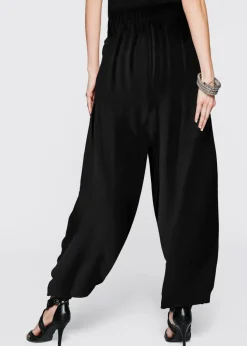 bonprix bonprix Pantalón Palazzo de viscosa fluida Negro New