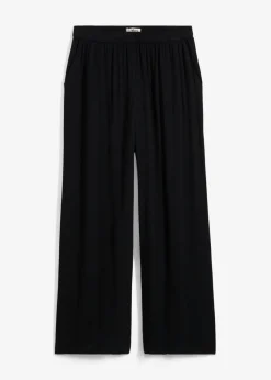 bonprix bonprix Pantalón Palazzo de viscosa suave Negro Discount