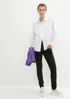 bonprix bonprix Pantalón premamá con material elástico y corte slim Negro Online