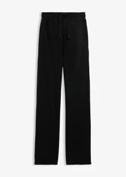 bonprix bonprix Pantalón premamá de algodón orgánico puro con dobladillo ajustable Negro Discount