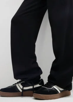 bonprix bonprix Pantalón premamá de algodón orgánico puro con dobladillo ajustable Negro Discount