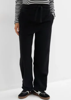bonprix bonprix Pantalón premamá de algodón orgánico puro con dobladillo ajustable Negro Discount