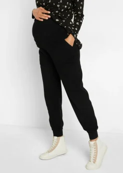 bonprix bonprix Pantalón premamá de punto fino Negro Outlet