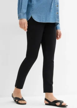 bonprix bonprix Pantalón premamá elástico con pernera acampanada Negro Clearance