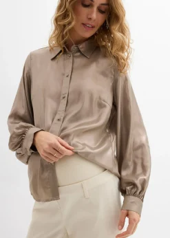 bonprix bonprix Pantalón premamá elástico con pernera acampanada Crudo Best