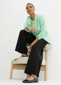 bonprix bonprix Pantalón Punto di Roma con cintura cómoda Negro Clearance