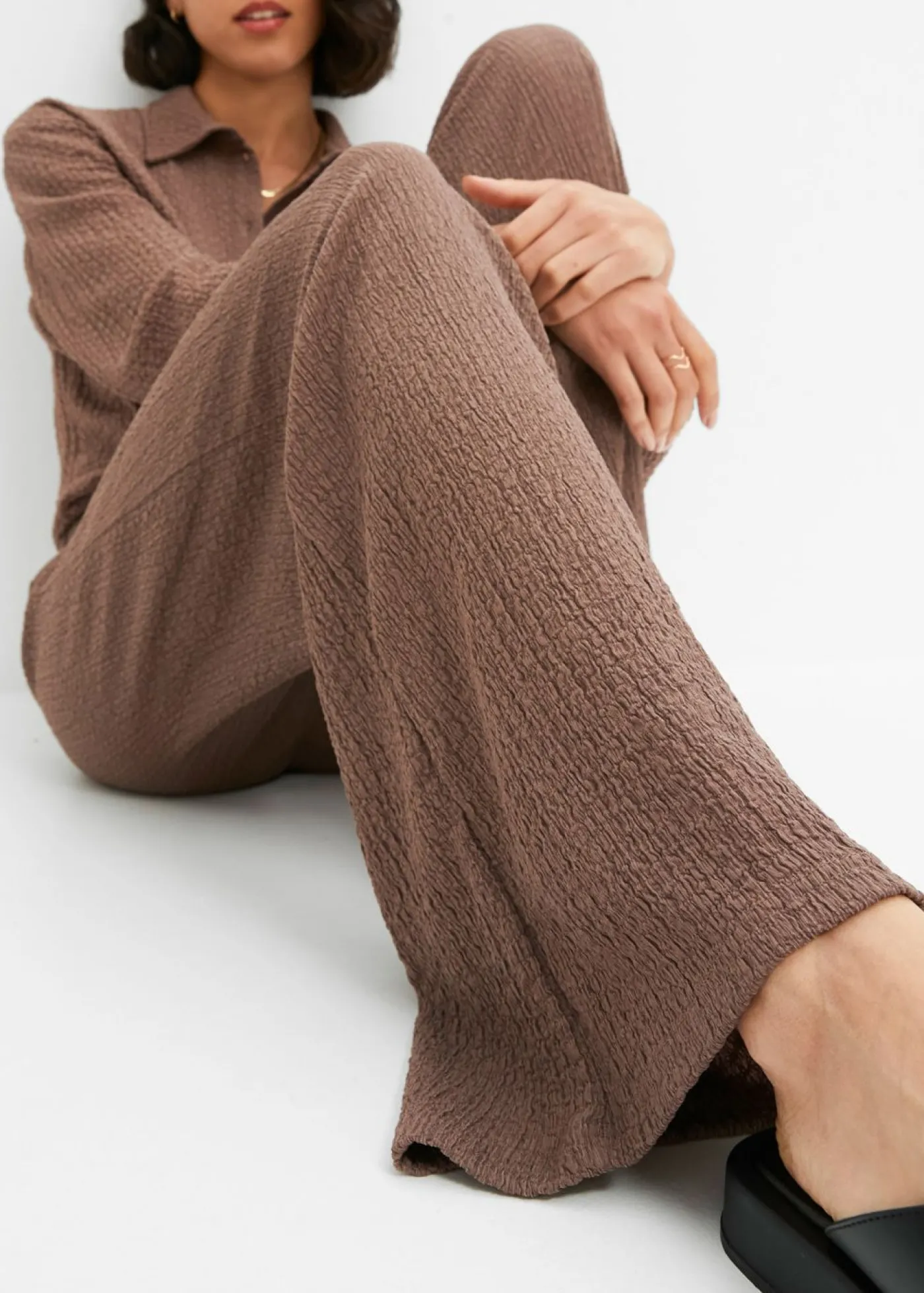 bonprix bonprix Pantalón sin cierre Marrón mate Sale