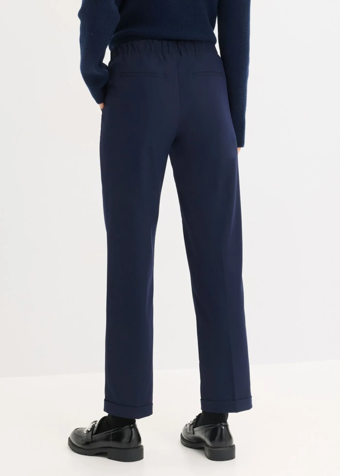 bonprix bonprix Pantalón sin cierre con dobladillo Azul marino Outlet