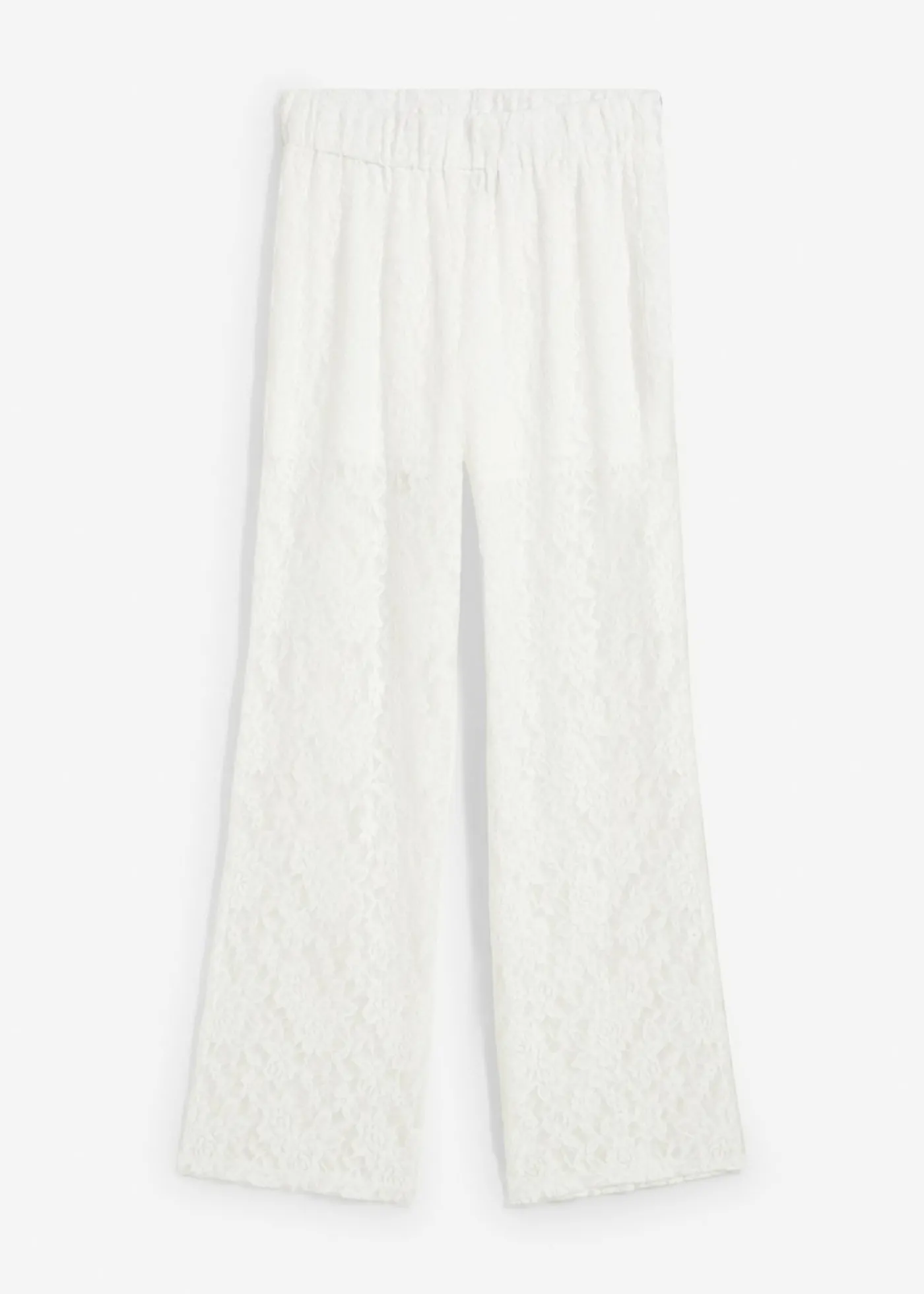 bonprix bonprix Pantalón sin cierre con encaje Blanco Online