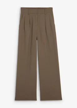 bonprix bonprix Pantalón sin cierre con estructura de sarga Oliva Sale