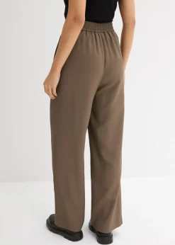 bonprix bonprix Pantalón sin cierre con estructura de sarga Oliva Sale