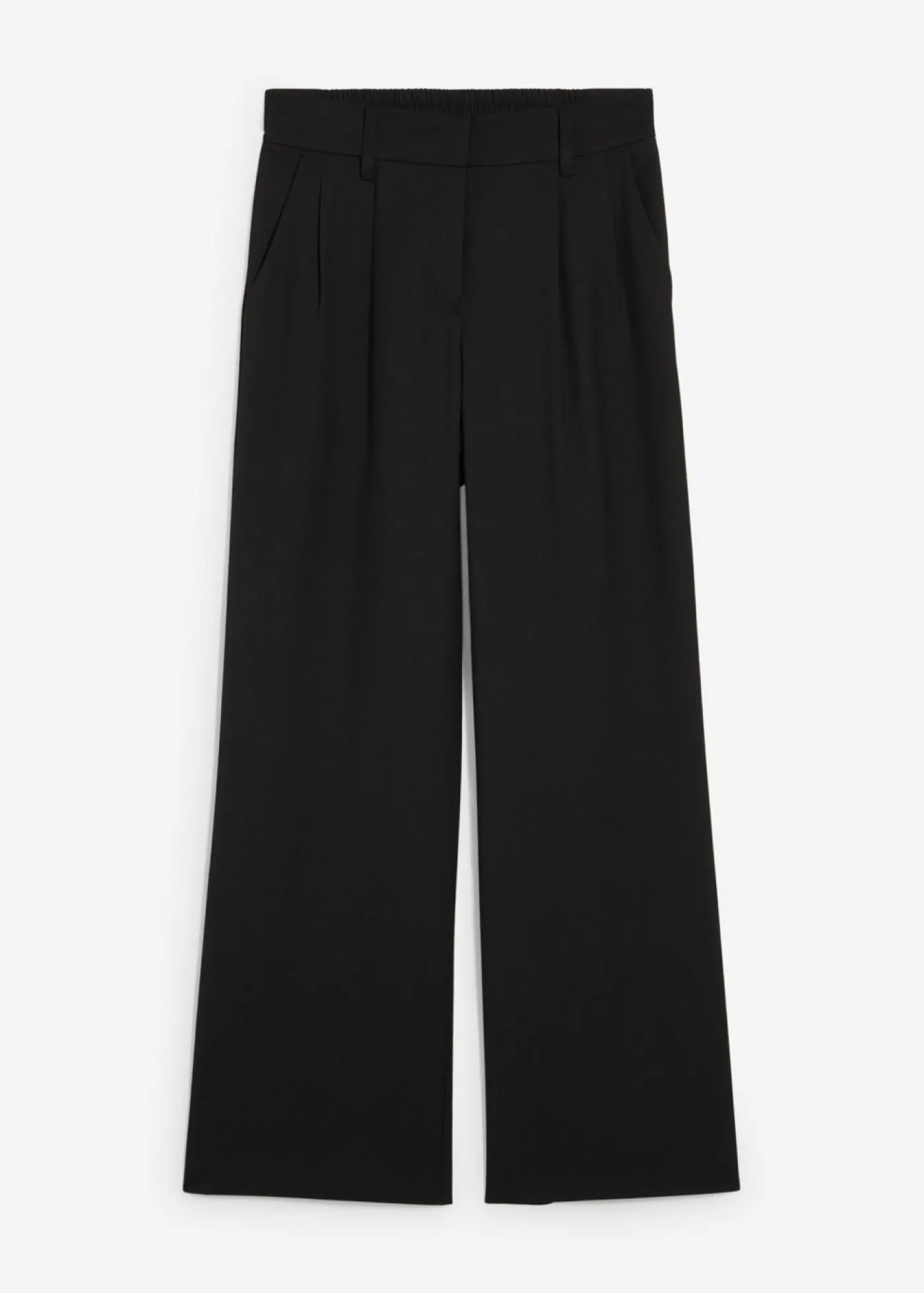 bonprix bonprix Pantalón sin cierre con estructura de sarga Negro New