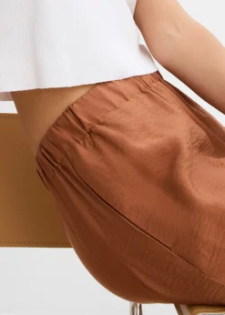 bonprix bonprix Pantalón sin cierre con lazos Marrón castaño Hot