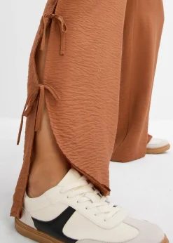 bonprix bonprix Pantalón sin cierre con lazos Marrón castaño Hot