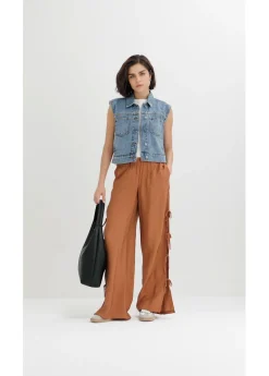 bonprix bonprix Pantalón sin cierre con lazos Marrón castaño Hot
