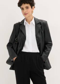 bonprix bonprix Pantalón sin cierre con ribete Negro New