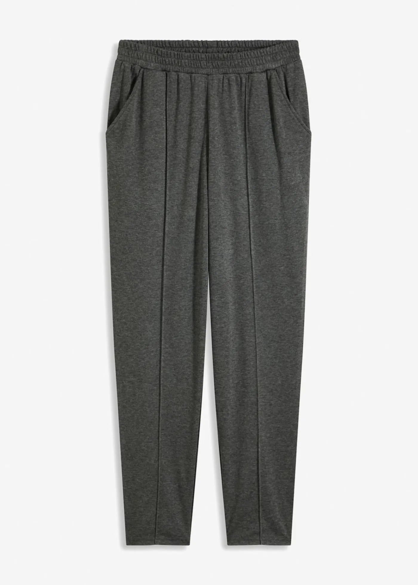 bonprix bonprix Pantalón sin cierre con ribete gris jaspeado moteado Online