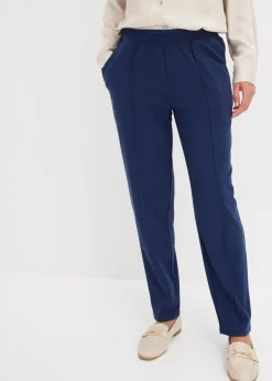 bonprix bonprix Pantalón sin cierre con ribete Azul marino Outlet