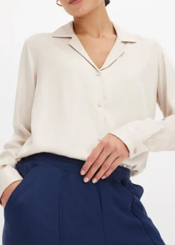 bonprix bonprix Pantalón sin cierre con ribete Azul marino Outlet
