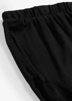 bonprix bonprix Pantalón sin cierre con talle alto (2 unidades) Negro Hot