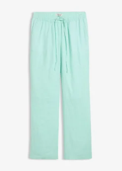 bonprix bonprix Pantalón sin cierre de lino puro Menta claro New