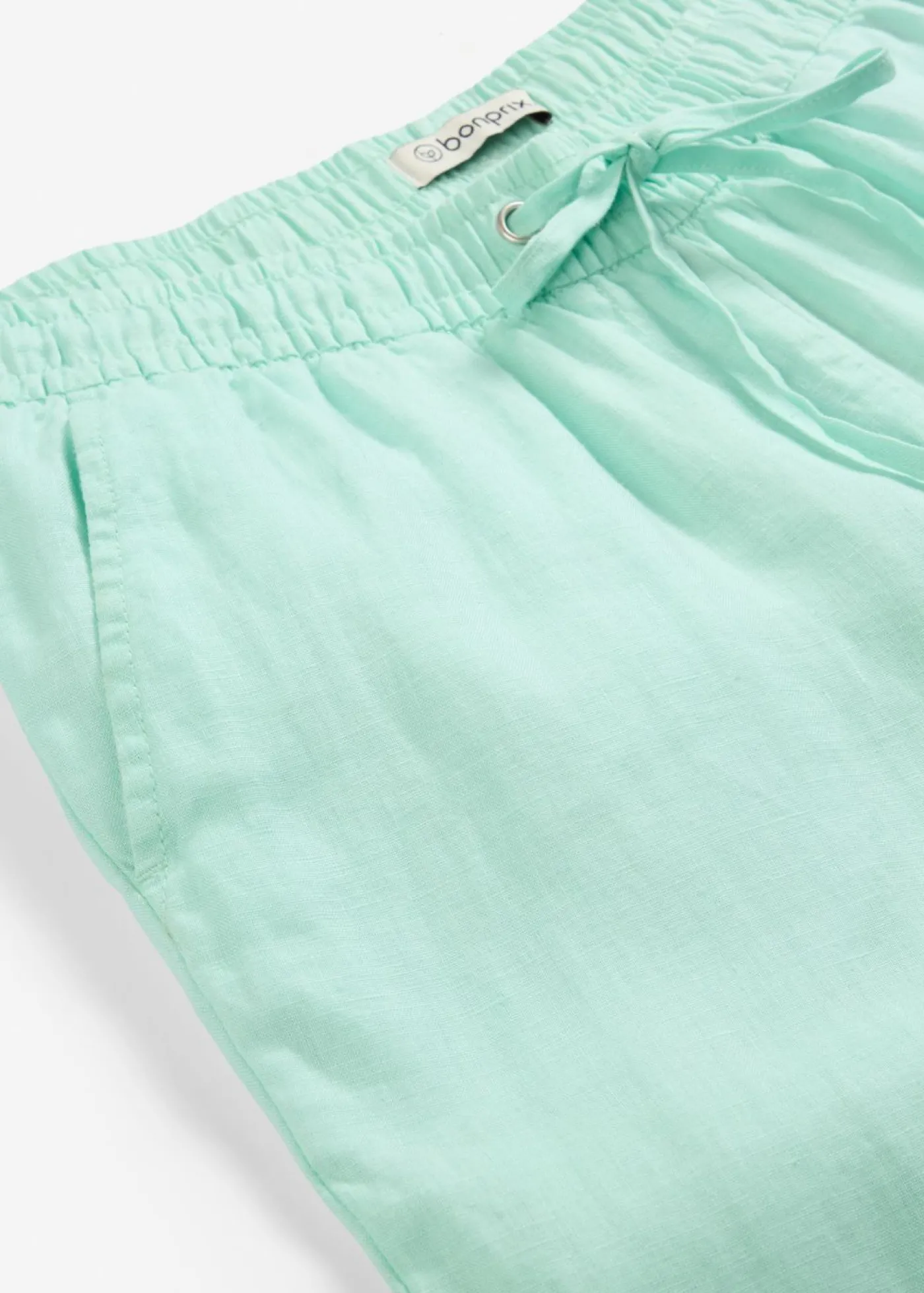 bonprix bonprix Pantalón sin cierre de lino puro Menta claro New