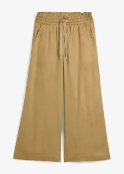 bonprix bonprix Pantalón sin cierre de lyocell 7/8 Marrón caqui Outlet